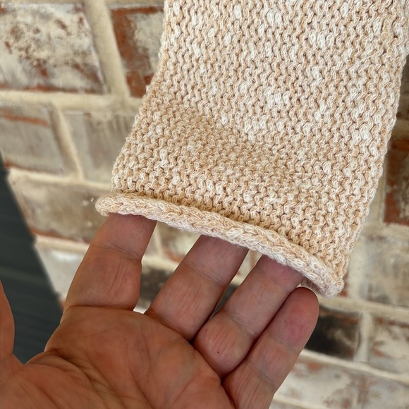 Free People Cream Bright Lights Chamoix V-Neck Sweater - Picture 3 of 11